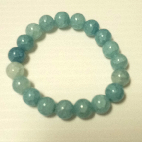 Tranquility Agate 10 MM Bead Stretch Bracelet - Picture 6 of 8